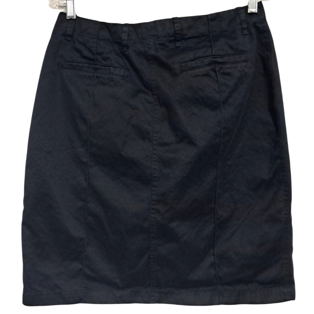 Banana Republic Black Cotton Pencil Skirt Size 14 - Picture 4 of 8